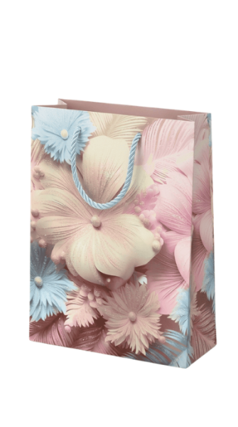 Пакет бумажный подарочный 18х23х10 см, дизайн ассорти, 139S