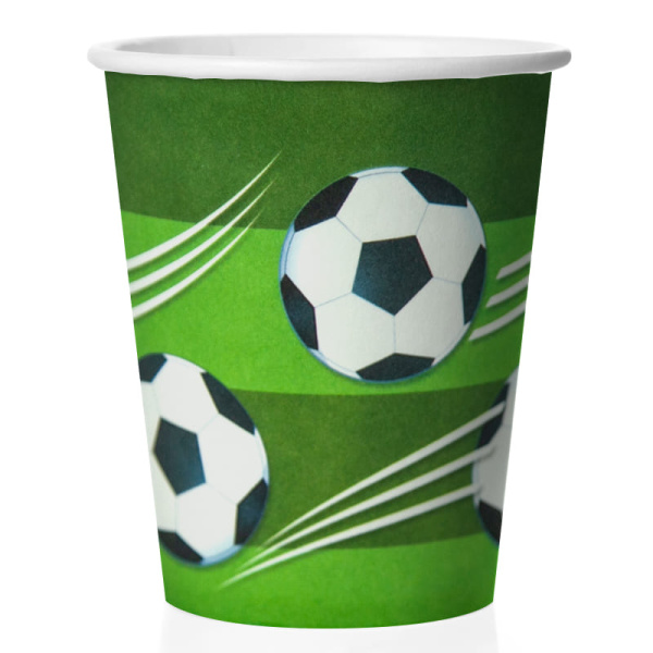 Набор стаканов бумажных 'Футбольный мяч', (6 шт;уп), 250 мм, 77163