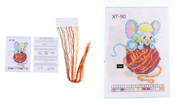 Набор для вышивания крестом 14 х 20 см, в ассортименте 10 дизайнов, M-11887